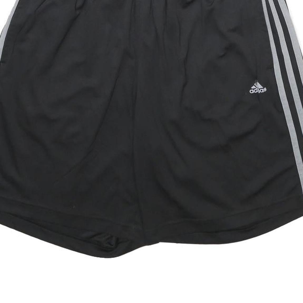 ADIDAS Mens Black Sports Shorts M W28 Polyester Three Stripes Casual Gym