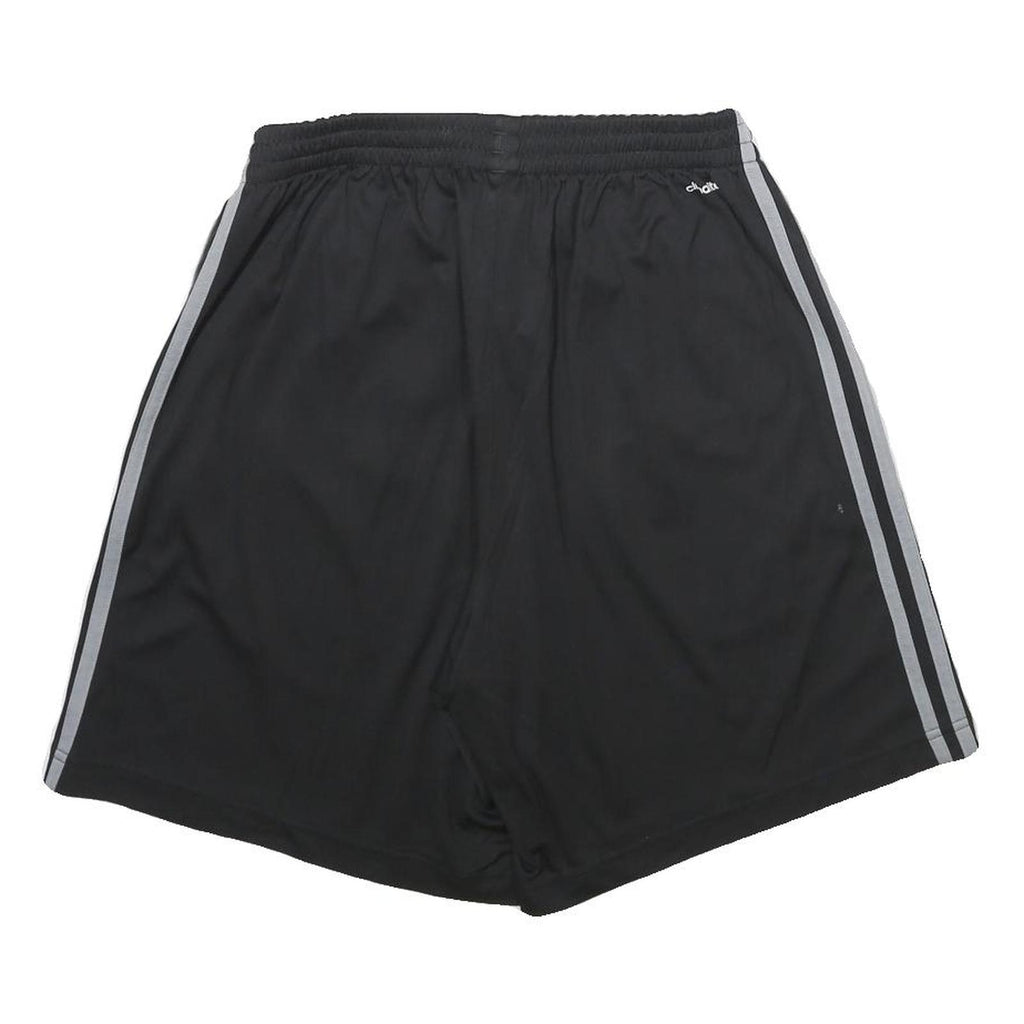 ADIDAS Mens Black Sports Shorts M W28 Polyester Three Stripes Casual Gym
