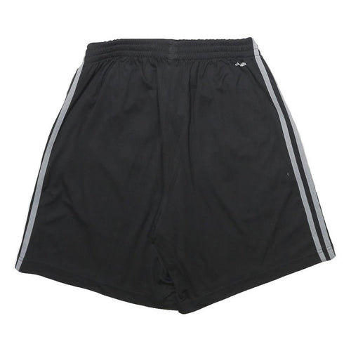 ADIDAS Mens Black Sports Shorts M W28 Polyester Three Stripes Casual Gym
