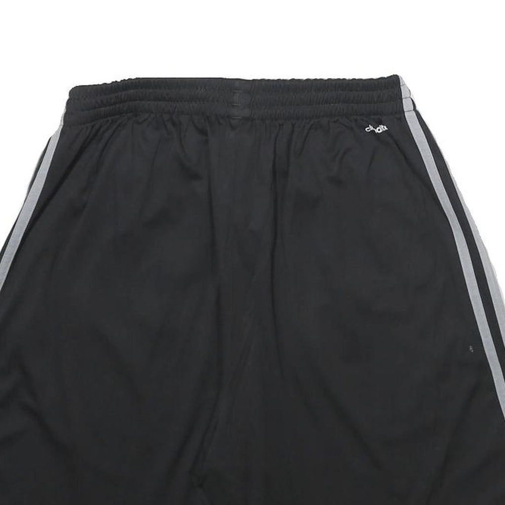 ADIDAS Mens Black Sports Shorts M W28 Polyester Three Stripes Casual Gym