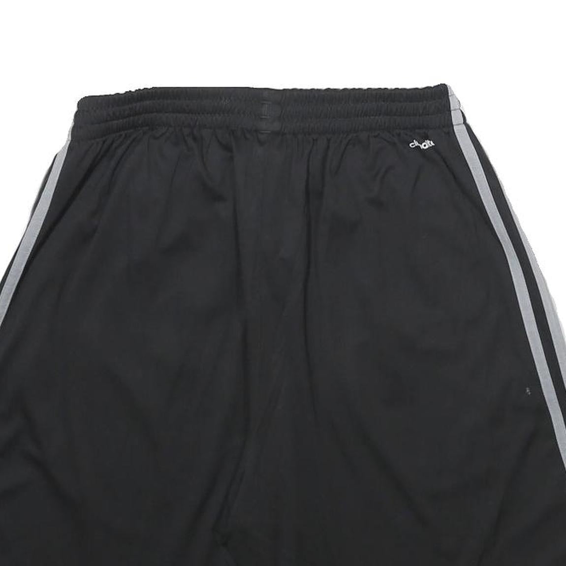 ADIDAS Mens Black Sports Shorts M W28 Polyester Three Stripes Casual Gym