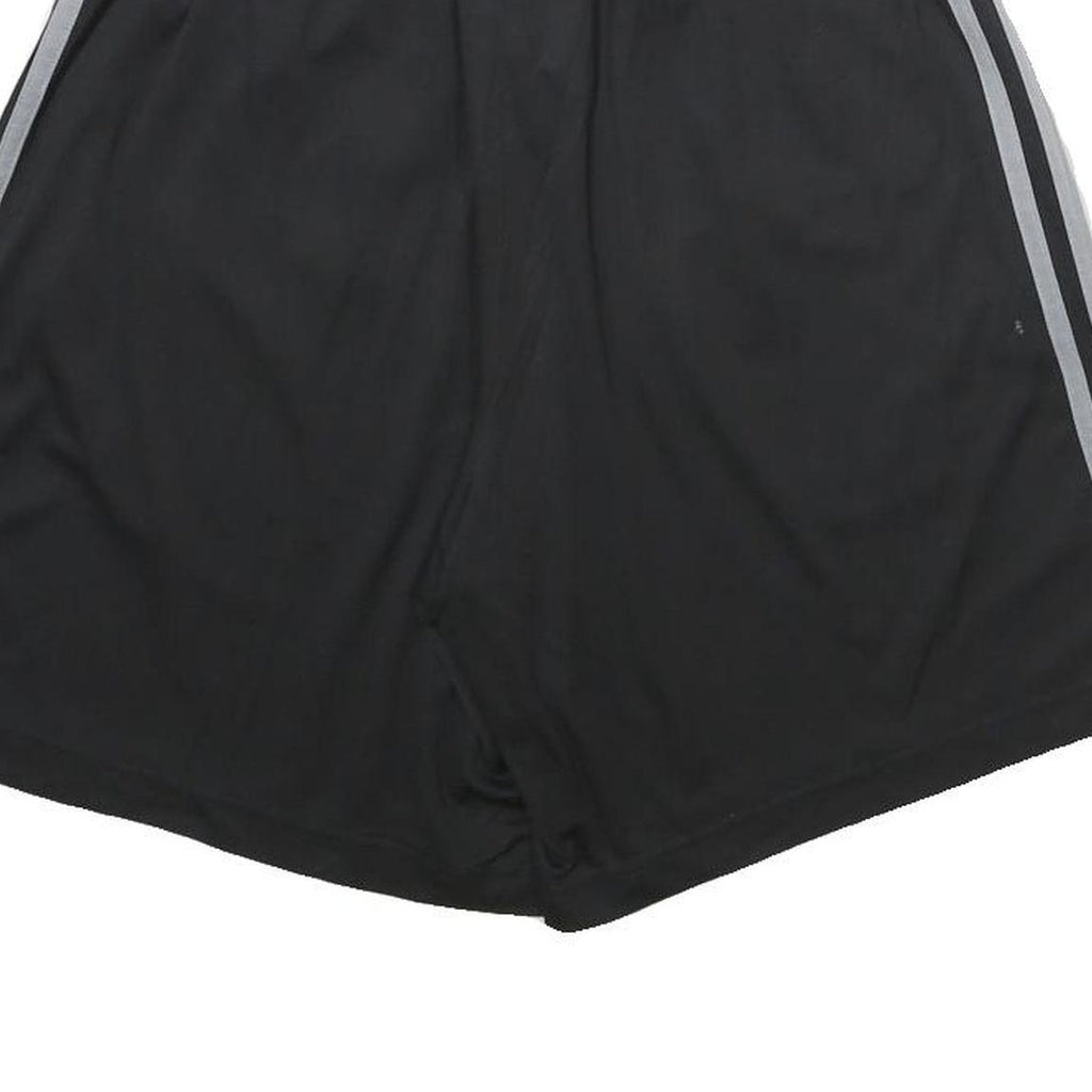 ADIDAS Mens Black Sports Shorts M W28 Polyester Three Stripes Casual Gym