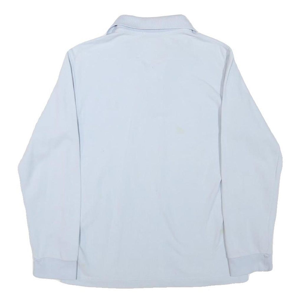 FRED PERRY Boys White Long Sleeve Plain Polo Shirt 14Y Cotton Blend Classic