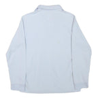 FRED PERRY Boys White Long Sleeve Plain Polo Shirt 14Y Cotton Blend Classic