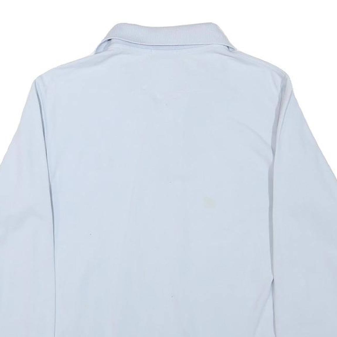 FRED PERRY Boys White Long Sleeve Plain Polo Shirt 14Y Cotton Blend Classic