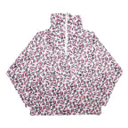 WHY NOT Womens Pink & Black Animal Print Nylon Jacket L Woven Oversized