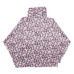 WHY NOT Womens Pink & Black Animal Print Nylon Jacket L Woven Oversized