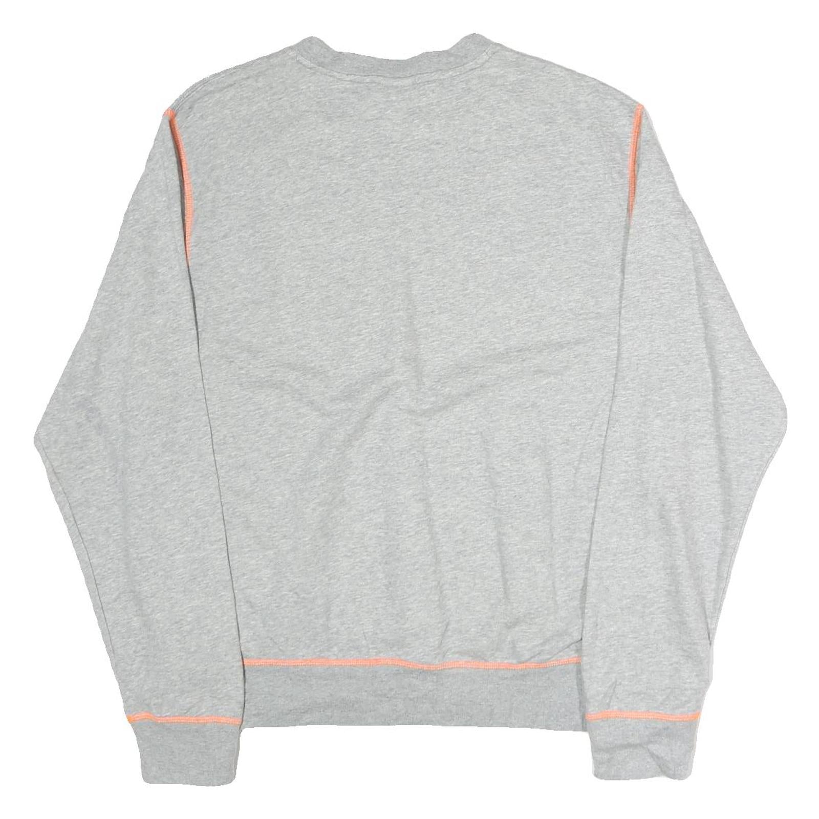 NIKE Mens Grey Sweatshirt Just Do It Crew Neck M Lightweight Cotton Pullover