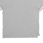 TOMMY HILFIGER Mens Grey Polo Shirt L Cotton Short Sleeve Slim Fit Classic