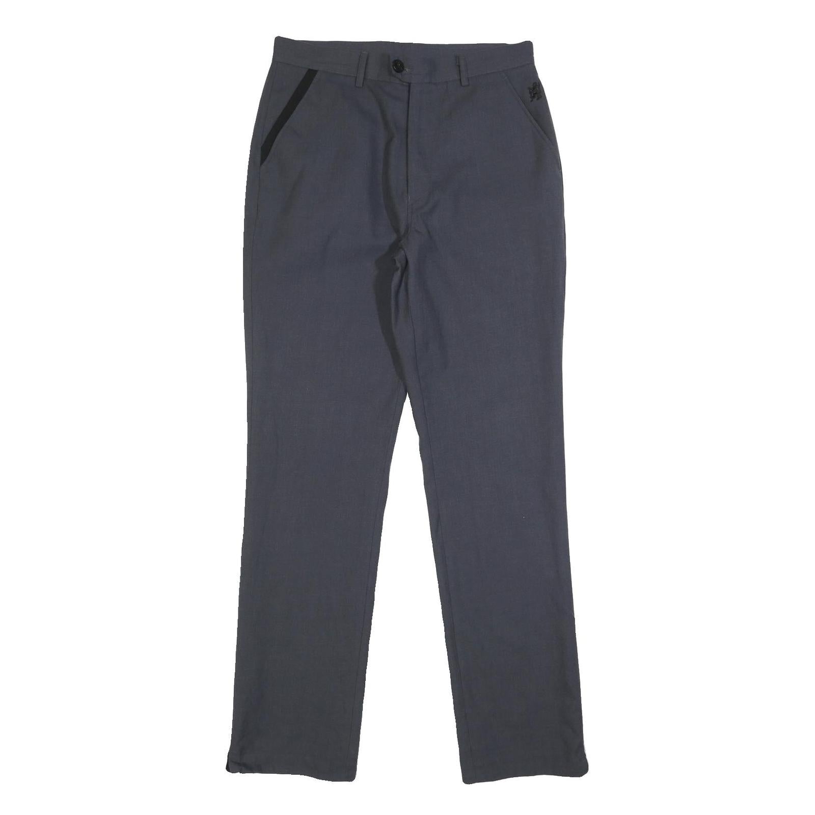 PRINGLE Mens Wool Slim Grey Trousers W31 L33 Formal Slim Fit Zip Closure