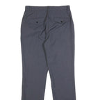 PRINGLE Mens Wool Slim Grey Trousers W31 L33 Formal Slim Fit Zip Closure