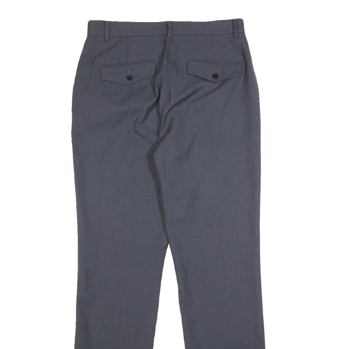 PRINGLE Mens Wool Slim Grey Trousers W31 L33 Formal Slim Fit Zip Closure