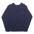 TOMMY HILFIGER Mens Navy Blue Crew Neck M Wool Blend Sweatshirt Pullover
