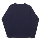 TOMMY HILFIGER Mens Navy Blue Crew Neck M Wool Blend Sweatshirt Pullover