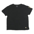 TRUE RELIGION Mens Black Gold Logo T-Shirt L Short Sleeve Crew Neck Cotton