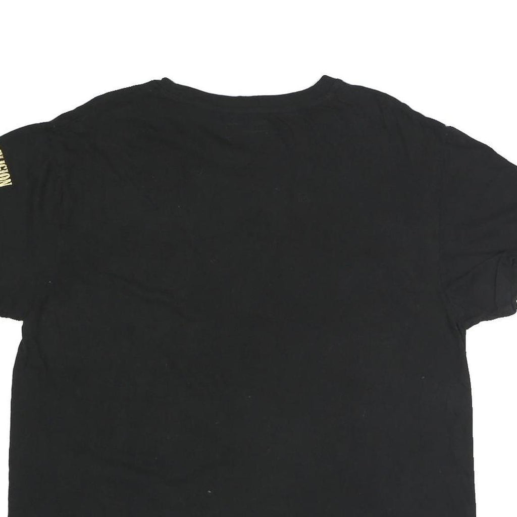 TRUE RELIGION Mens Black Gold Logo T-Shirt L Short Sleeve Crew Neck Cotton