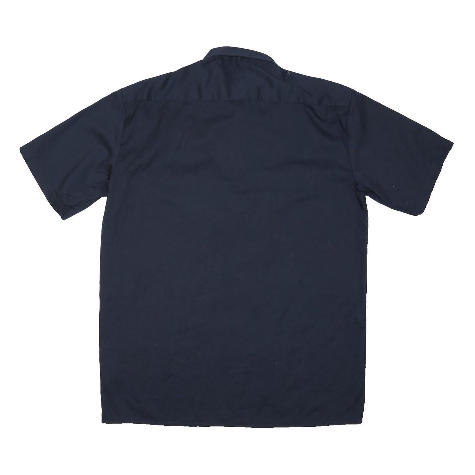 DICKIES Mens Navy Blue Workwear Short Sleeve Shirt M Cotton Blend Casual