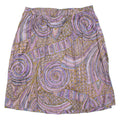 Womens Flare Skirt Purple Knee Length Crazy Pattern XL