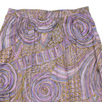 Womens Flare Skirt Purple Knee Length Crazy Pattern XL