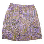 Womens Flare Skirt Purple Knee Length Crazy Pattern XL