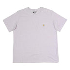 CARHARTT Womens White Speckled T-Shirt XL Short Sleeve Crew Neck Pocket Casual