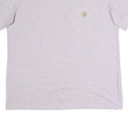 CARHARTT Womens White Speckled T-Shirt XL Short Sleeve Crew Neck Pocket Casual