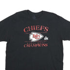 FANATICS Mens Black Chiefs Super Bowl Champions Graphic T-Shirt XL Short Sleeve