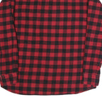 THYE VERMOUNT Mens Red & Black Check Flannel Shirt L Checked Cotton Blend Casual