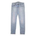 CARHARTT Womens Slim Fit Light Blue Denim Jeans W31 L32 Classic Zip Cotton Blend