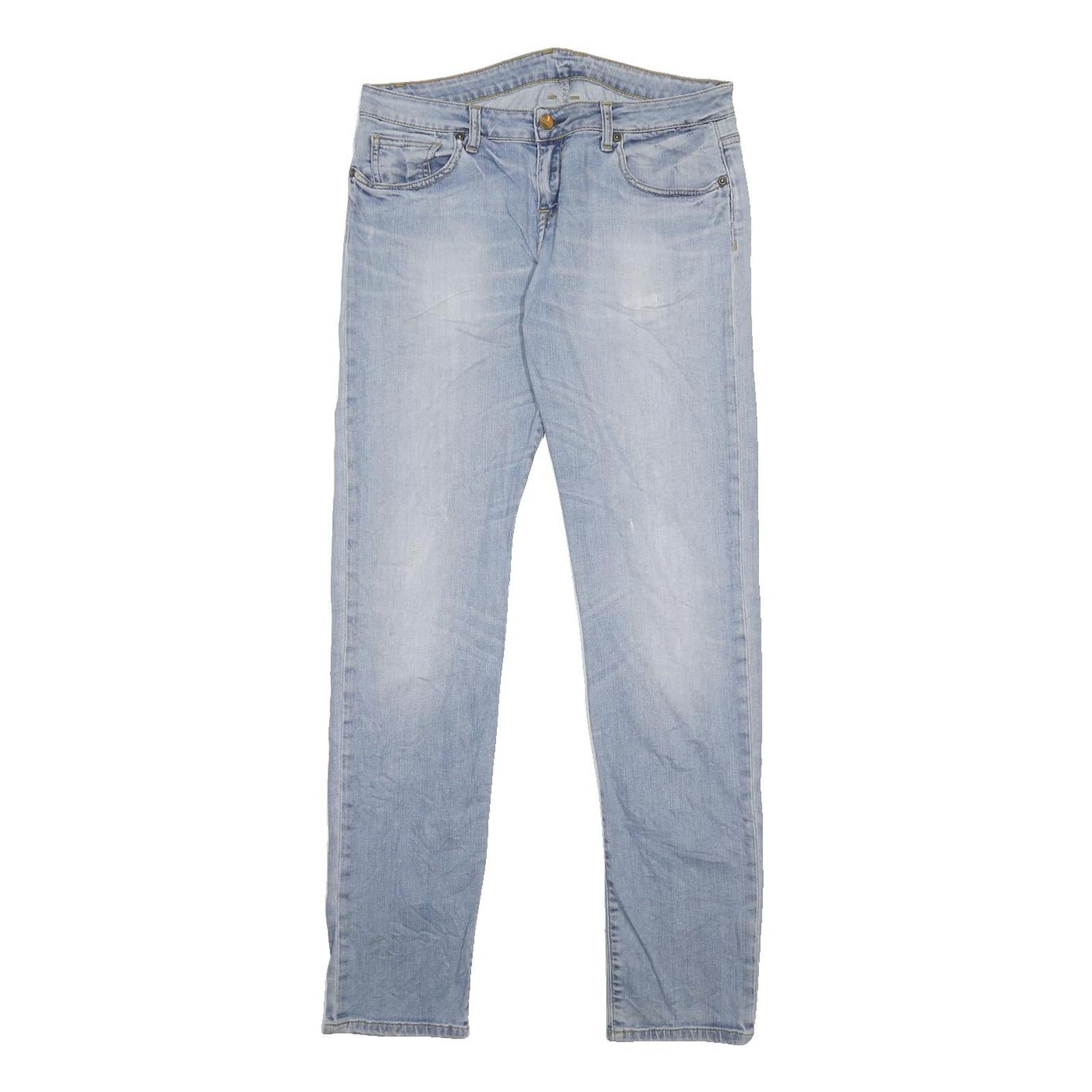 CARHARTT Womens Slim Fit Light Blue Denim Jeans W31 L32 Classic Zip Cotton Blend