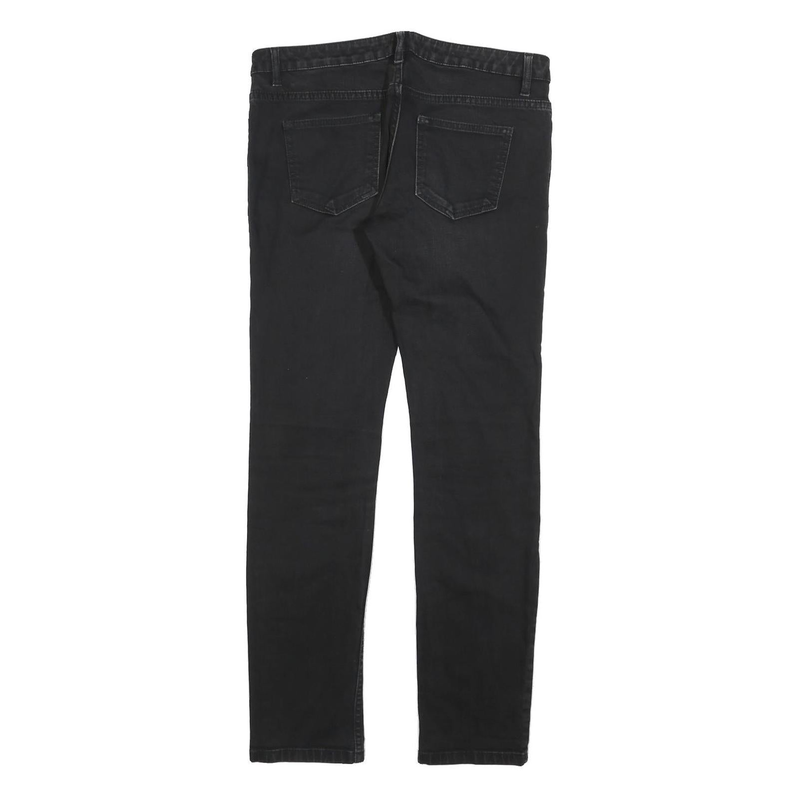 WHISTLES Womens Jeans Black Slim Skinny Denim W30 L30 Zip Cotton Blend