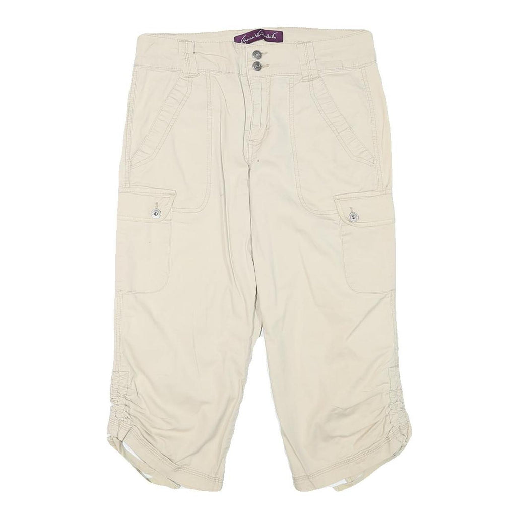 GLORIA VANDERBILT Womens Shorts Beige Cargo Pocket M W30 Casual Cotton Blend