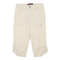 GLORIA VANDERBILT Womens Shorts Beige Cargo Pocket M W30 Casual Cotton Blend