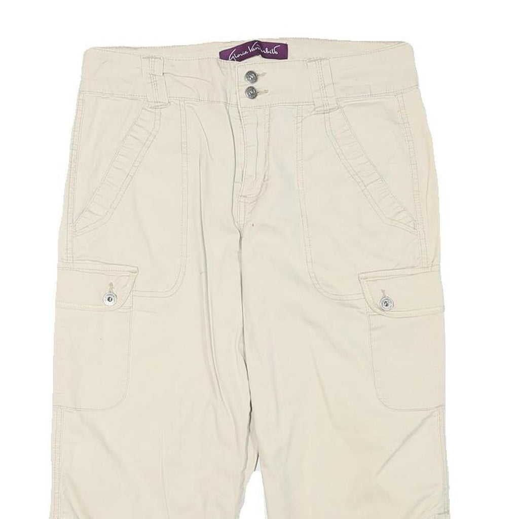 GLORIA VANDERBILT Womens Shorts Beige Cargo Pocket M W30 Casual Cotton Blend