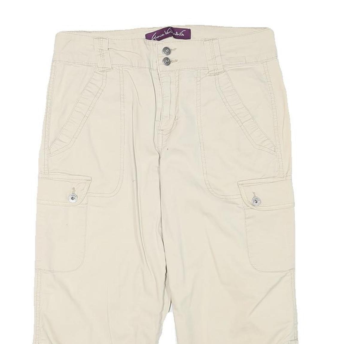 GLORIA VANDERBILT Womens Shorts Beige Cargo Pocket M W30 Casual Cotton Blend