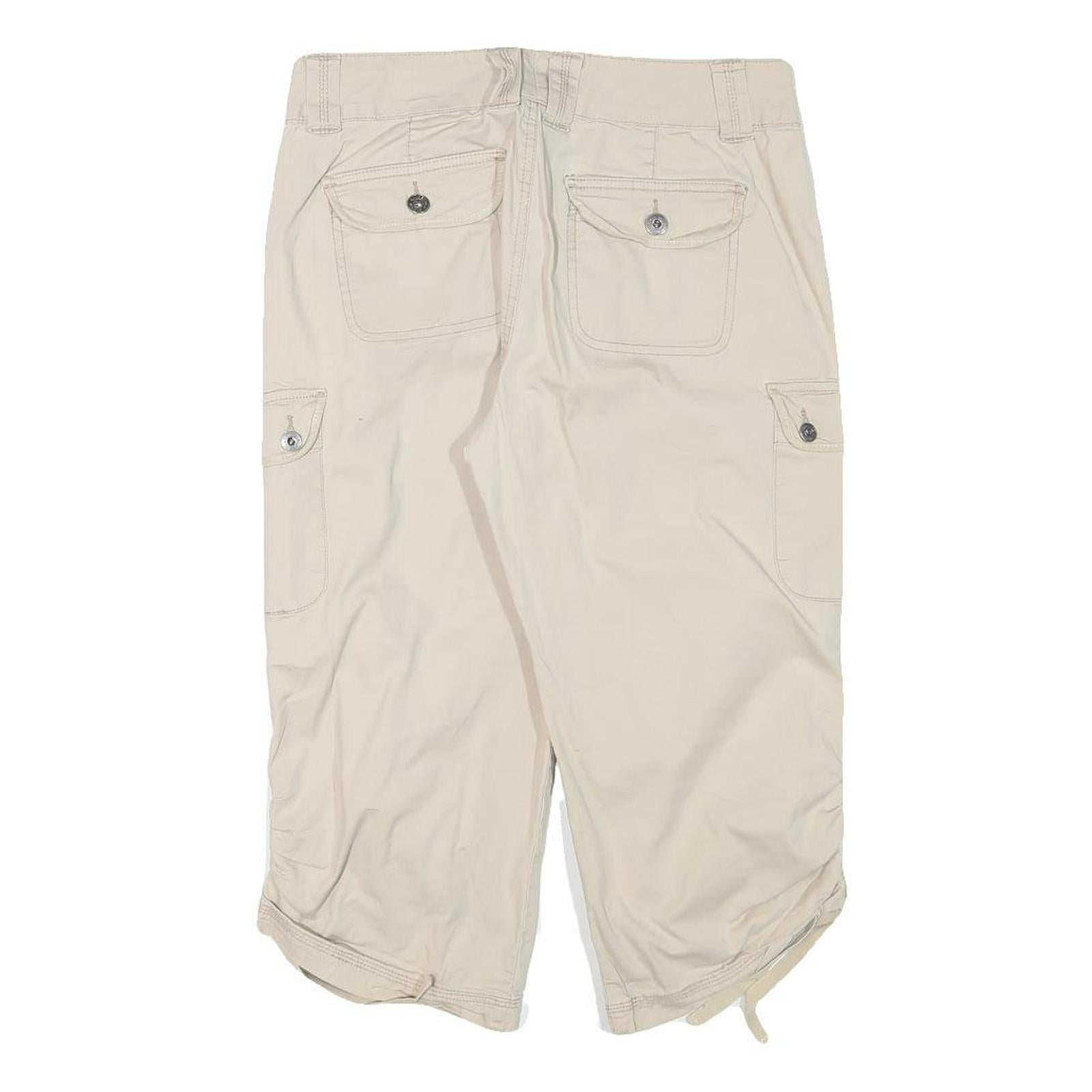 GLORIA VANDERBILT Womens Shorts Beige Cargo Pocket M W30 Casual Cotton Blend