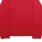 ADIDAS Womens Red Zip Jacket UK 10 Polyester Plain Lightweight Sportswear