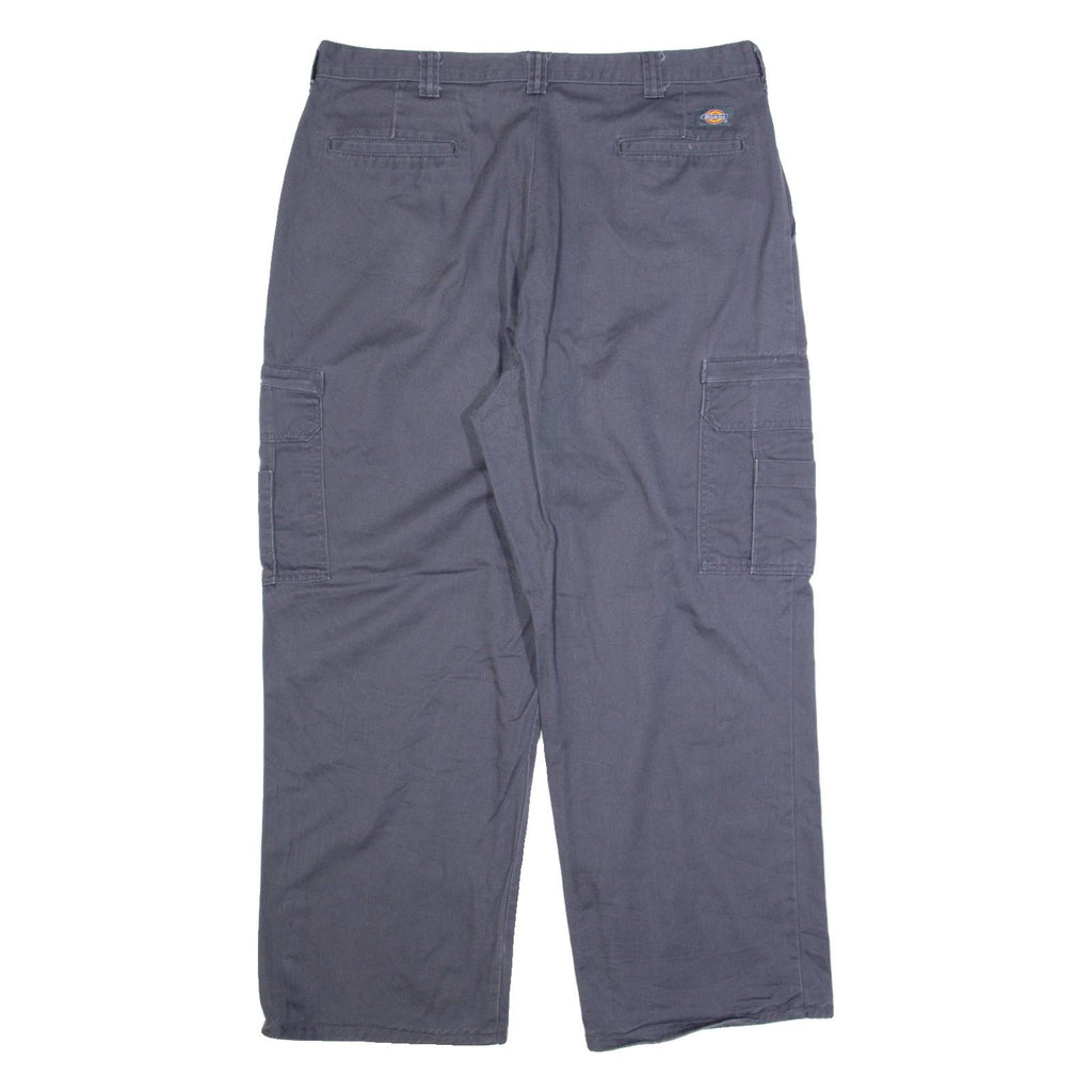 DICKIES Cargo Workwear Womens Trousers Grey Regular Straight W38 L28