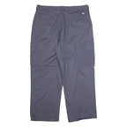 DICKIES Cargo Workwear Womens Trousers Grey Regular Straight W38 L28