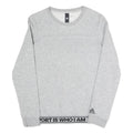 ADIDAS Womens Grey Sweatshirt Crew Neck S Sport Graphic Cotton Blend Pullover
