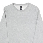 ADIDAS Womens Grey Sweatshirt Crew Neck S Sport Graphic Cotton Blend Pullover