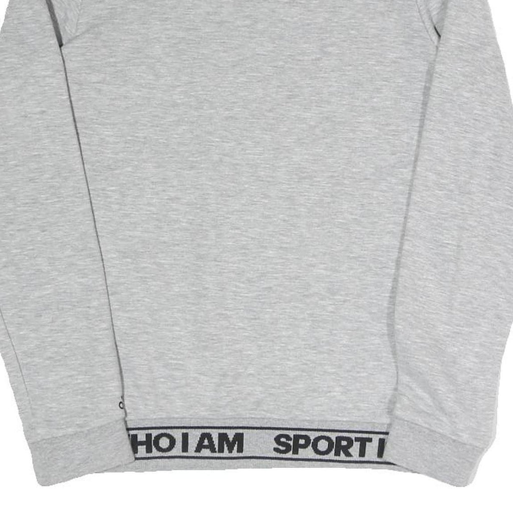 ADIDAS Womens Grey Sweatshirt Crew Neck S Sport Graphic Cotton Blend Pullover