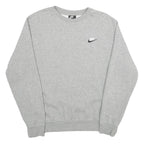 NIKE Mens Grey Crew Neck L Sweatshirt Cotton Blend Casual Comfortable