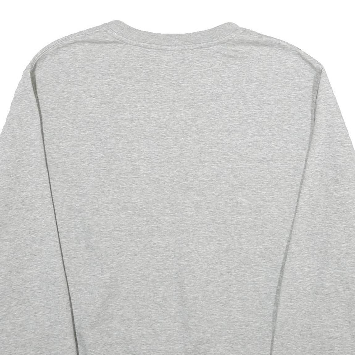 NIKE Mens Grey Crew Neck L Sweatshirt Cotton Blend Casual Comfortable