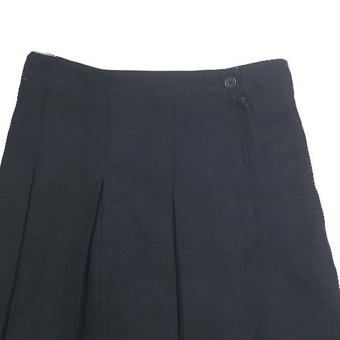 TOMMY HILFIGER Womens Black Pleated Mini Cotton Skirt XS Signature Style