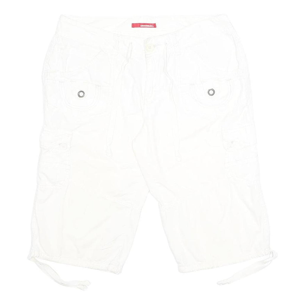 UNIONBAY Womens Shorts White Casual M W32 Cotton Cargo Style