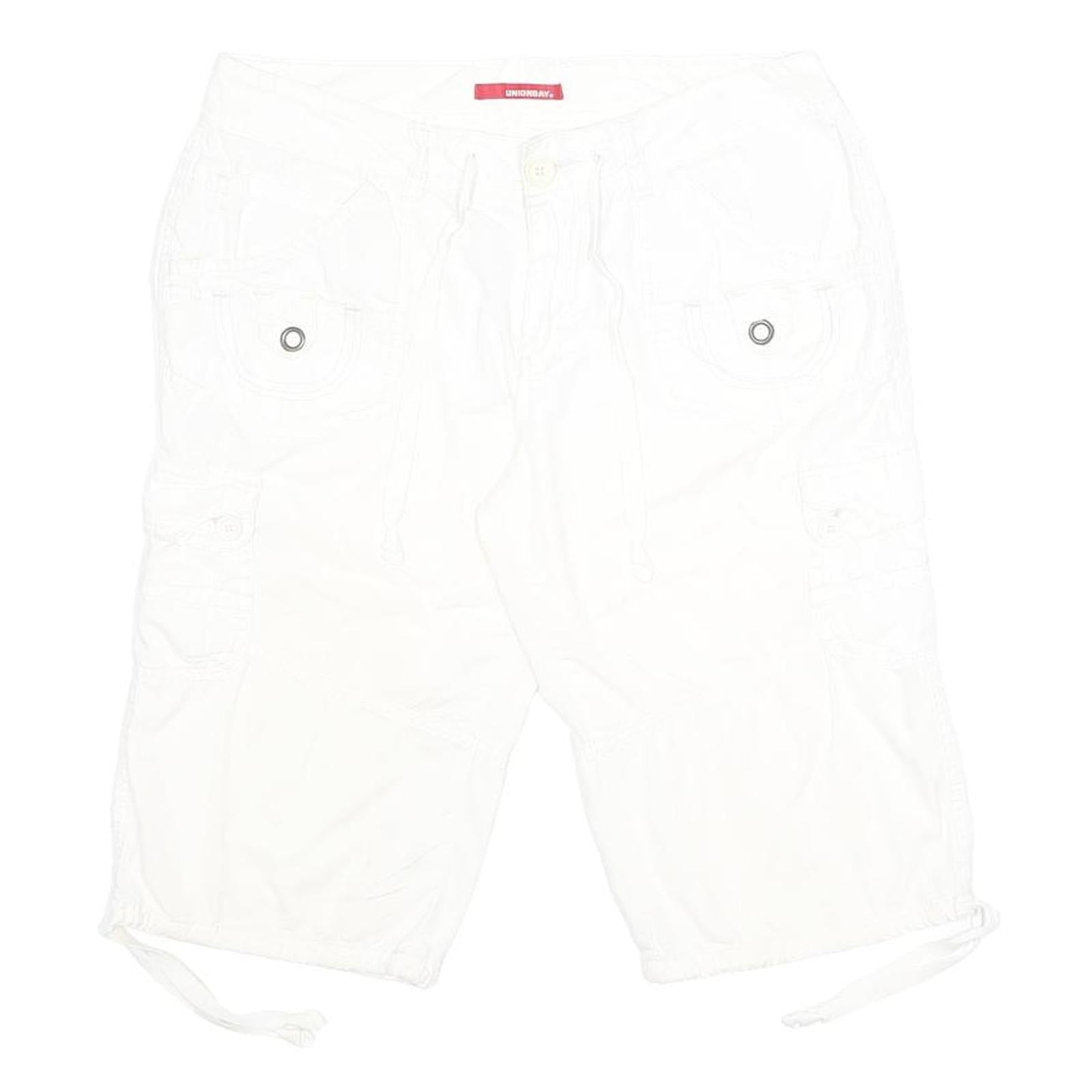UNIONBAY Womens Shorts White Casual M W32 Cotton Cargo Style