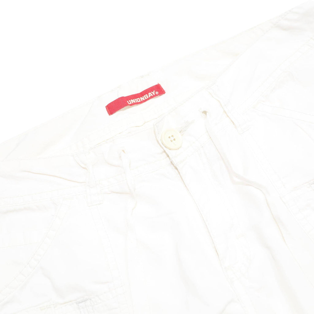 UNIONBAY Womens Shorts White Casual M W32 Cotton Cargo Style