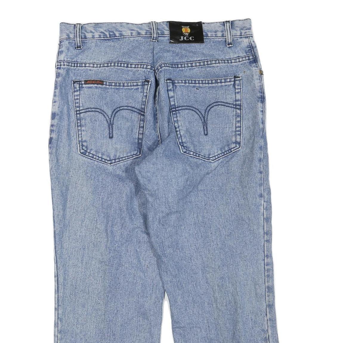 JCC Womens Blue Regular Fit Straight Denim Medium Wash Jeans W34 L27 Comfortable