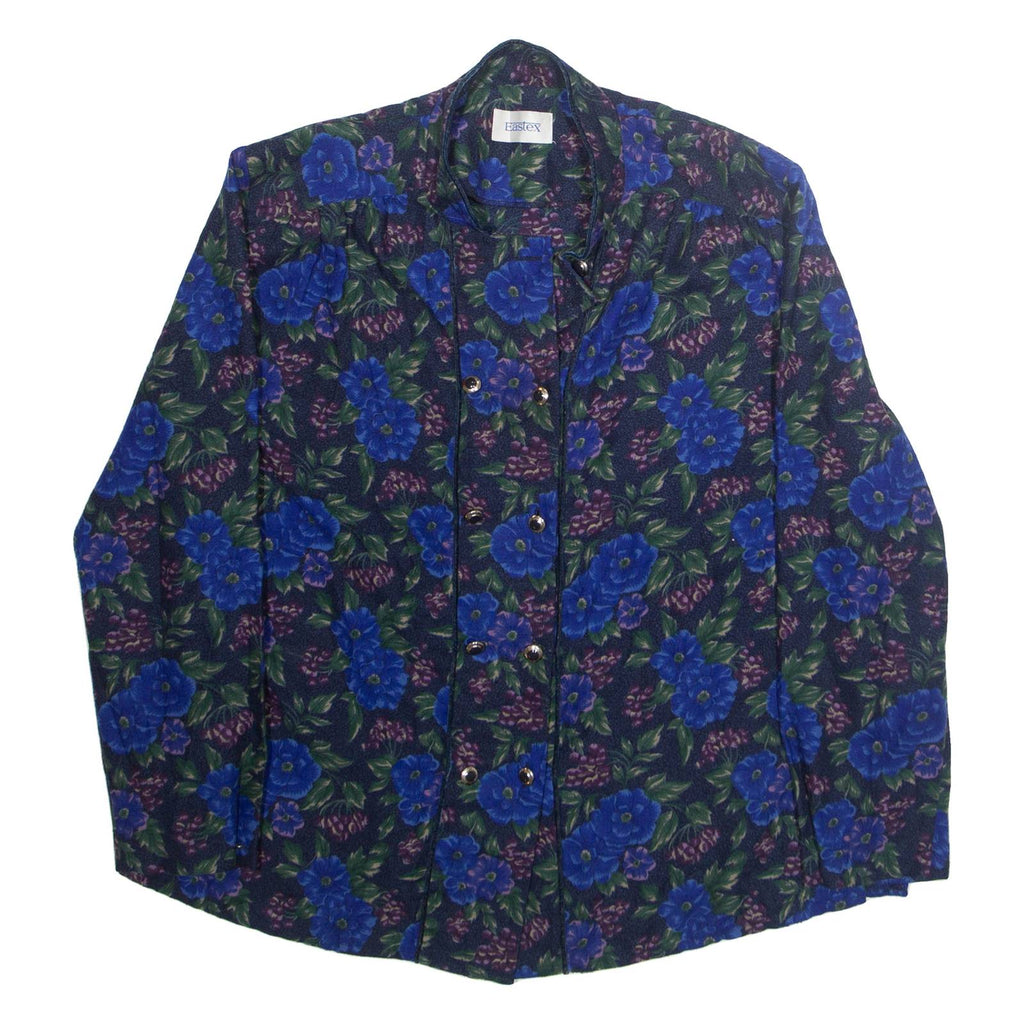 EASTEX Womens Jacket Blue Floral M